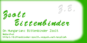 zsolt bittenbinder business card